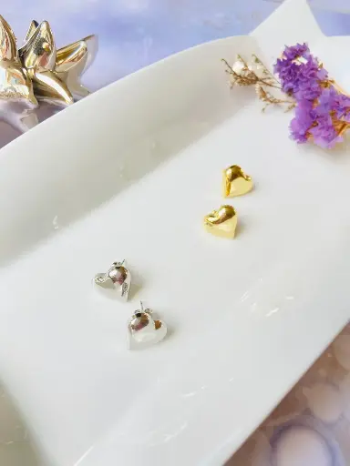 Topitos Corazon Oro y Plata