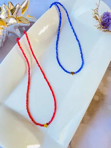 Collar Elastico Rojo/Azul