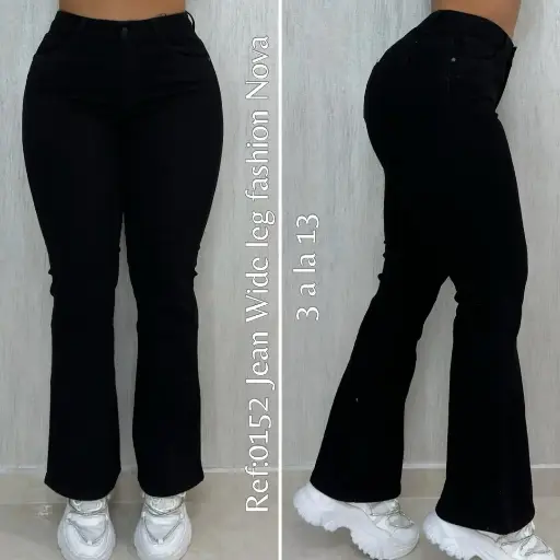 Jeans Bota Campana /Negro