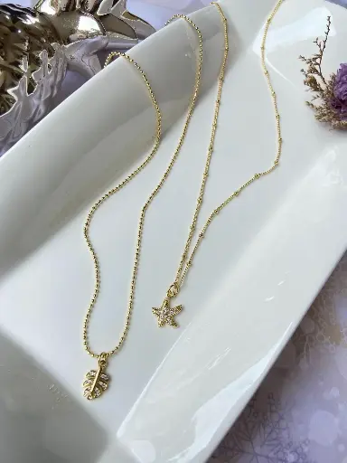 Collar Hoja y Estrella